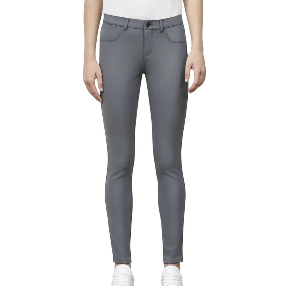 Lafayette 148 New York Mercer Acclaimed Stretch Skinny Pants Grey Women Sz 8